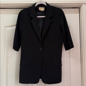 ELIZABETH AND JAMES | 3/4 Sleeve One Button Blazer